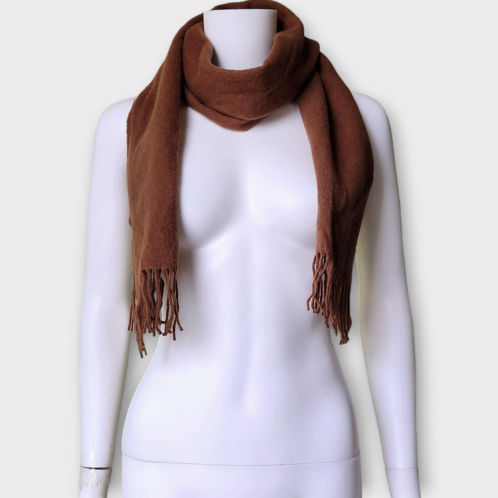 Amicable Pure Camel Hair Fringe Scarf 12"x60"
